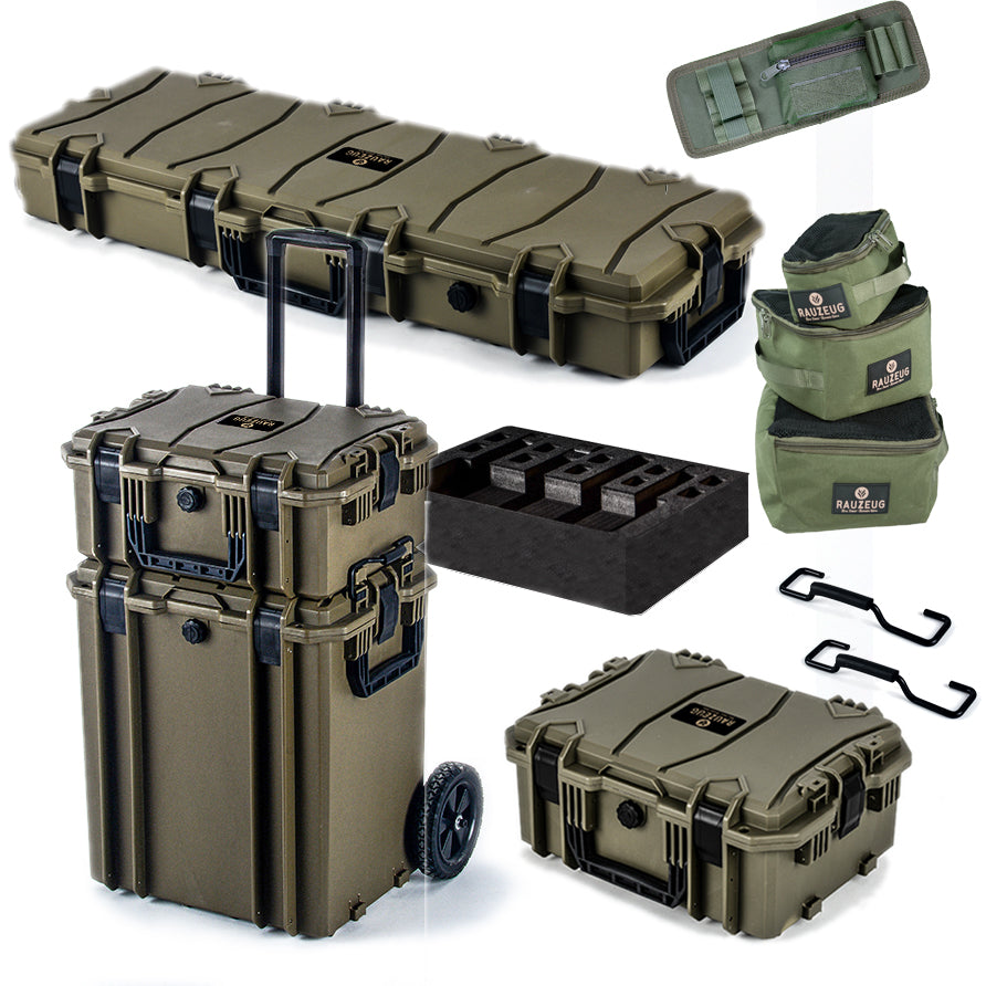 Waffenkoffer Set, Schiessbahn Ausrüstung, Ausrüstungskoffer, Pistolenkoffer, taktischer Ausrüstungskoffer